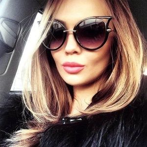 Black Cat Eye Oversized Fashion Women Sunglasses